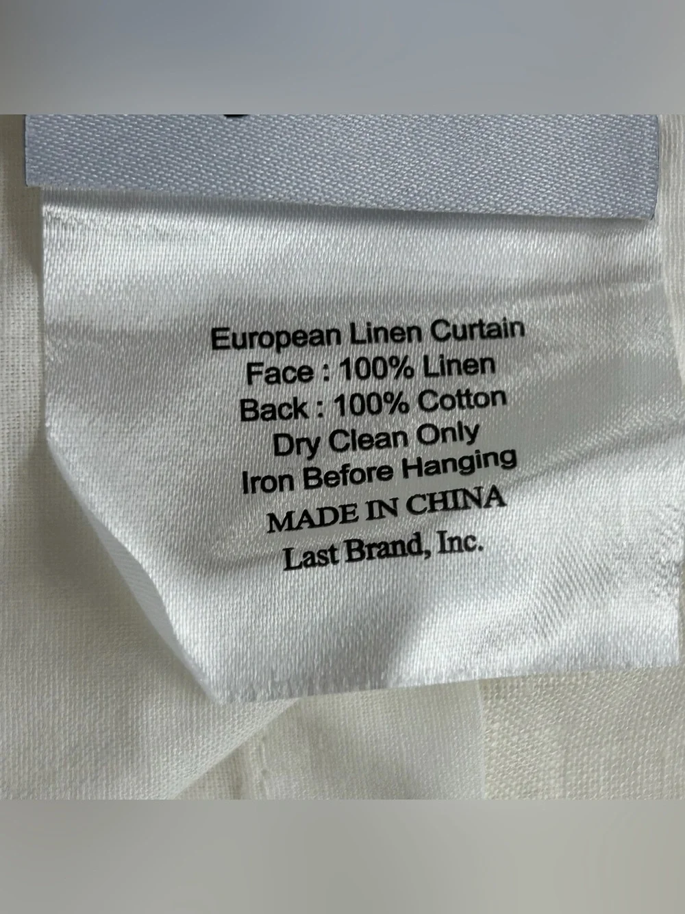 QUINCE Set Of 2 48x108 European Linen Curtains Cream 8812
